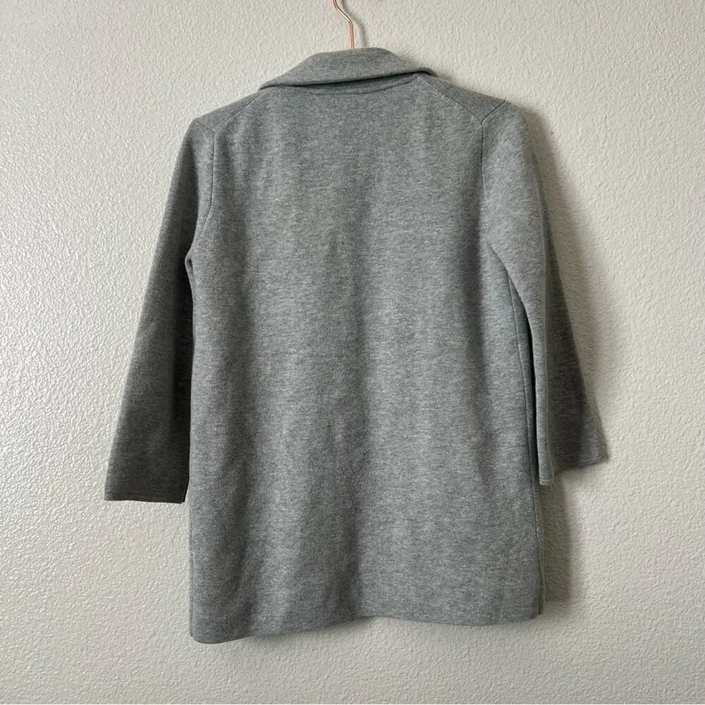 J Crew Sophie open-front sweater blazer light gray J0244